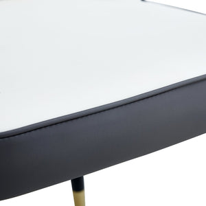 English Elm Table And Chair Set - Modern Minimalist Dining With White Marble Sintered Stone & Gold Legs, 4 Chairs W1151S01669-GIGA