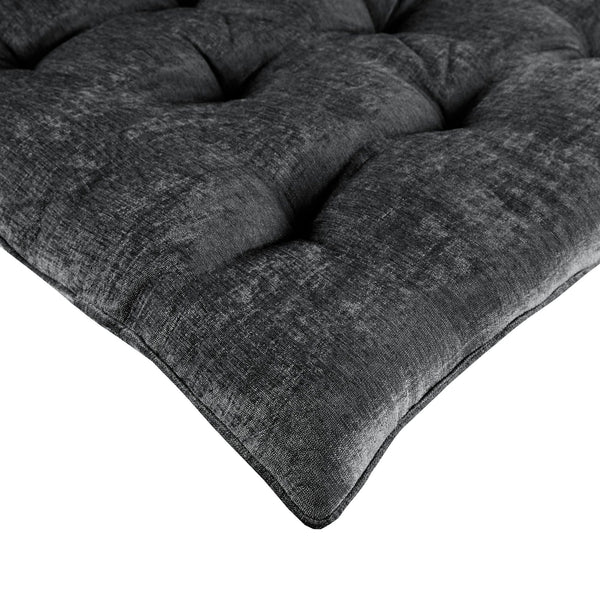 English Elm Poly Chenille Square Floor Pillow Cushion Plush 24x24 Inch Soft Polyester Seat Pad for Cozy Living Spaces Charcoal 26.77 L x 12.4 W x 12.4 H B035P280525