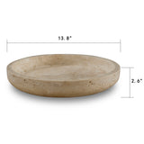Lilys Travertine Stone Round Plate 14X14X2.6H 8425