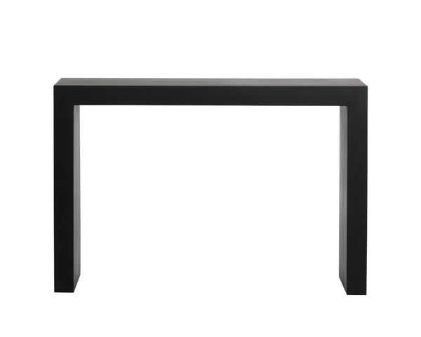 Sunpan Axle Console Table - Modern Concrete Design Perfect For Small Spaces With Chic Clean Lines Black Concrete 111918