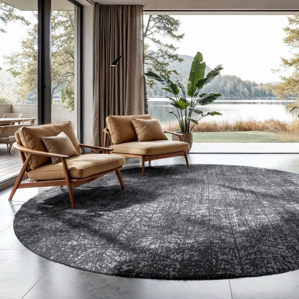 Louis de Poortere Mad Men Collection Geometric Step Pattern Area Rug Bold Contrast for Living Room or Office Harlem Contrast 9'6 x 9'6 120132
