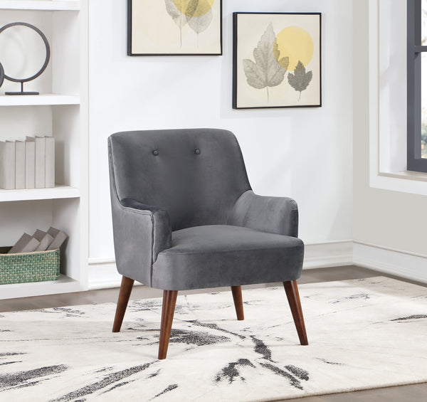 OSP Home Furnishings Chatou Chair  Charcoal 