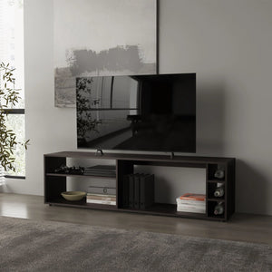 English Elm Wengue Tv Stand For 70" Screens – Elegant Melamine Finish, Open Shelves & Stylish Media Storage Solution B062P290264-GIGA