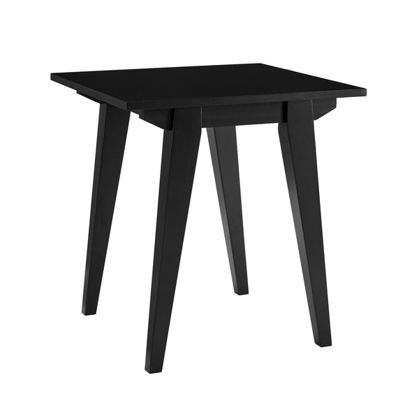 English Elm Walker Edison - Japandi Minimal Solid Wood Side Table with Tapered Legs — Sleek Veneer Nightstand for Small Spaces Black 24.83 L x 22.94 W x 4.57 H B185P168910