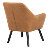 OSP Home Furnishings Della Mid-Century Chair Rust