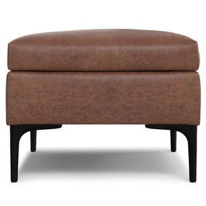 English Elm Rebecca Rectangular Storage Ottoman Coffee Table with Lift-Up Lid, Faux Leather, Spacious Seat Brown B136P364277