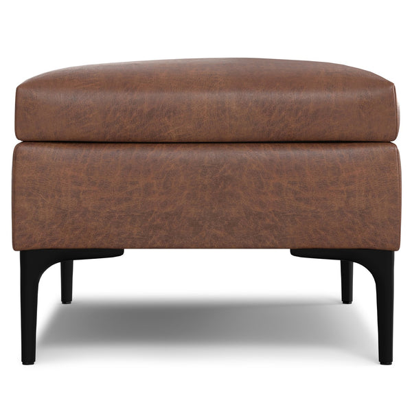 English Elm Rebecca Rectangular Storage Ottoman Coffee Table with Lift-Up Lid, Faux Leather, Spacious Seat Brown B136P364277
