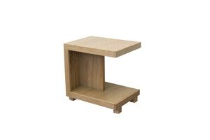 English Elm Laurel Laurel Canyon 18 inch chairside table—Oak solids & veneers, fully assembled, rustic-modern charm Natural B108P292273