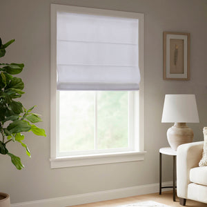 English Elm 1PC Cordless Roman Blind 27x64" Galen Matte Fabric Blackout Polyester Window Panel, Durable Coating White 4.96 L x 9.25 W x 8.07 H B035P341200