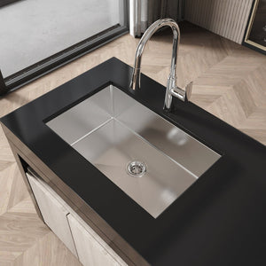English Elm Stainless Steel Undermount Kitchen Sink Handmade Single Bowl Nano Brushed Finish T3177P286042
