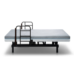 English Elm Electric Lift Bed with OKIN Motor, Memory Foam Mattress, Quiet 50,000-Cycle Frame, Fall-Safe Rails Black,Grey W2699S00061