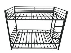 English Elm Separatable Twin-Over-Twin Bunk Bed With Trundle: Durable, Flexible, Space-Saving & Easy Setup! W427P292989-GIGA