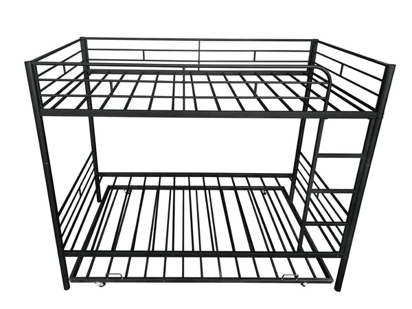 English Elm Separatable Twin-Over-Twin Bunk Bed With Trundle: Durable, Flexible, Space-Saving & Easy Setup! W427P292989-GIGA