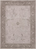 Unique Loom La Jolla Floral Machine Made Floral Rug Light Gray, Gray 9' 0" x 12' 2"