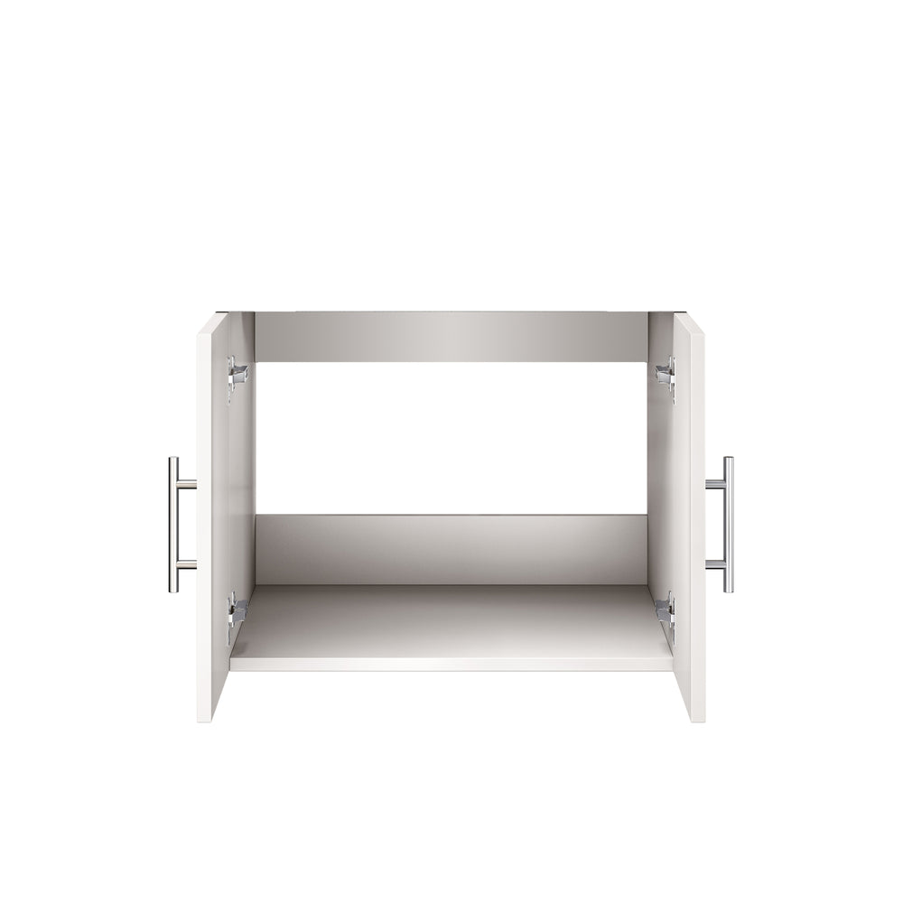 English Elm Glossy White Bath Vanity - Modern 24" W X 22" D Cabinet With Durable Construction & Easy Installation B2731P258566