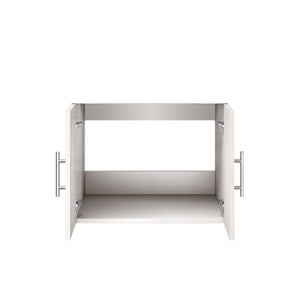 English Elm Glossy White Bath Vanity - Modern 24" W X 22" D Cabinet With Durable Construction & Easy Installation B2731P258566
