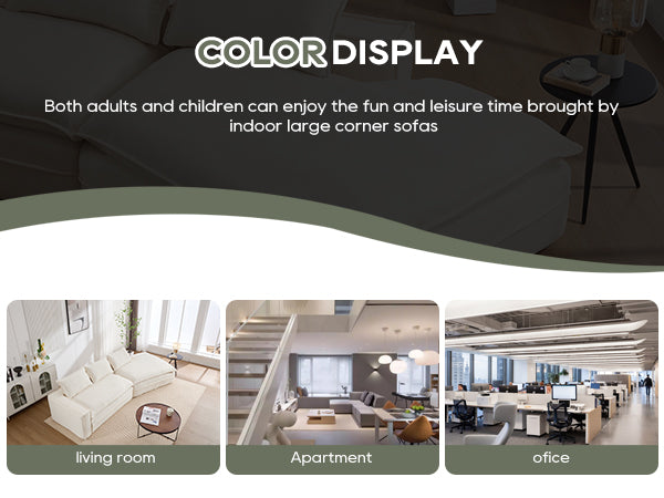 English Elm Modern Minimalist Modular Sectional Sofa - Plush Cloud Couch With Right-Facing Chaise For Cozy Living Spaces W2959S00014