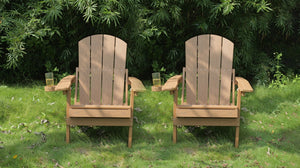 English Elm 2-Piece All-Season Outdoor Lounge Chairs For Patios – Stylish, Weather-Resistant Comfort & Storage W2085P363079