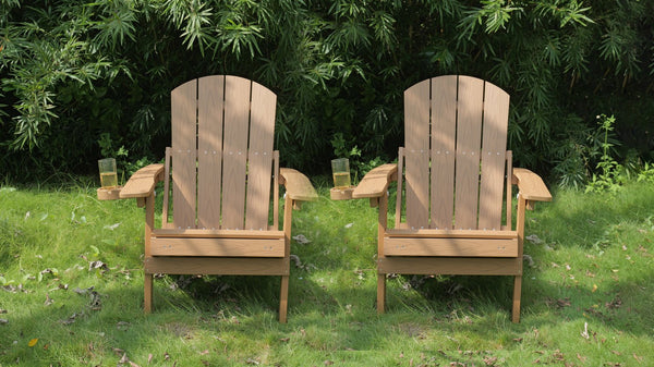 English Elm 2-Piece All-Season Outdoor Lounge Chairs For Patios – Stylish, Weather-Resistant Comfort & Storage W2085P363079