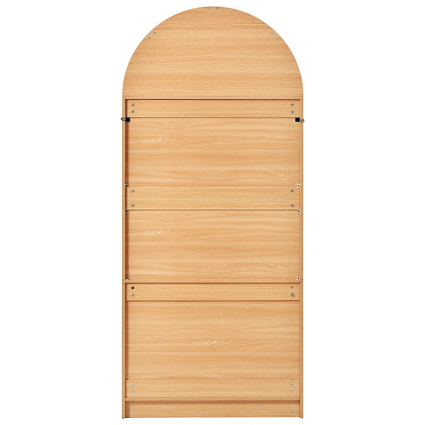 English Elm K&k Farmhouse Pantry Cabinet 72 Inch Tall Mdf Cupboard with Adjustable Shelves Natural N707S000020Y