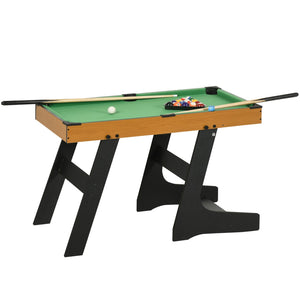 English Elm Soozier Foldable Billiards Table Set with Felt Surface Cues Balls for Game Room W2225P200671