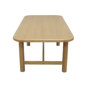 Alpine Furniture Hudson Light Oak Dining Table - Scandinavian 84" Solid Wood Centerpiece Seats 6–8, Durable Design 8440-01