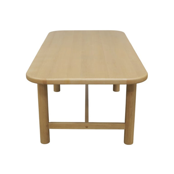 Alpine Furniture Hudson Light Oak Dining Table - Scandinavian 84" Solid Wood Centerpiece Seats 6–8, Durable Design 8440-01