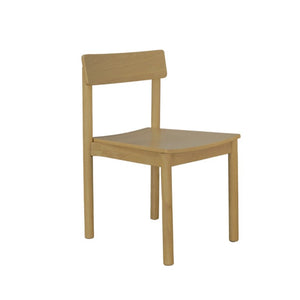 Alpine Furniture Hudson Light Oak Side Chair — Solid Rubberwood Frame, Contoured Comfort, Minimalist Grain Finish For Dining Rooms 8440-02
