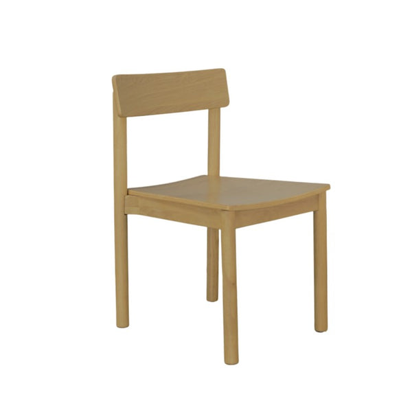 Alpine Furniture Hudson Light Oak Side Chair — Solid Rubberwood Frame, Contoured Comfort, Minimalist Grain Finish For Dining Rooms 8440-02