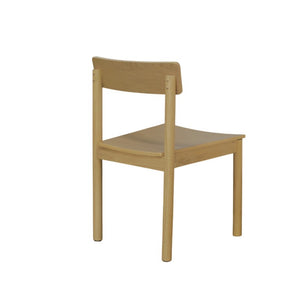 Alpine Furniture Hudson Light Oak Side Chair — Solid Rubberwood Frame, Contoured Comfort, Minimalist Grain Finish For Dining Rooms 8440-02