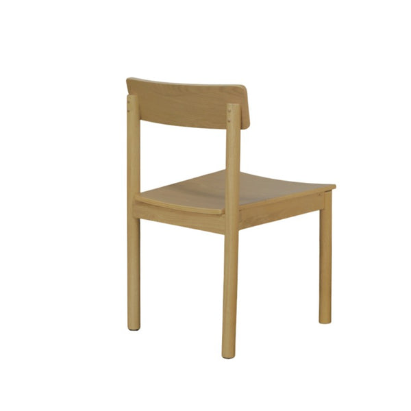 Alpine Furniture Hudson Light Oak Side Chair — Solid Rubberwood Frame, Contoured Comfort, Minimalist Grain Finish For Dining Rooms 8440-02