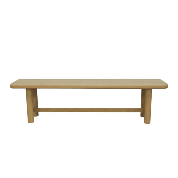 Alpine Furniture Hudson Solid Wood Dining Bench In Light Oak — 72" Minimalist Seat With Reinforced Crossbar Support And Versatile Use 8440-03