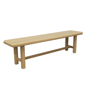 Alpine Furniture Hudson Solid Wood Dining Bench In Light Oak — 72" Minimalist Seat With Reinforced Crossbar Support And Versatile Use 8440-03