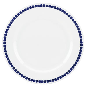Lenox Charlotte Street North White Porcelain Dinner Plate with Blue Accent Detailing 844074
