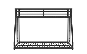 English Elm Adam Twin over Full Bunk Bed Metal Black – Sturdy, Squeak-Free Frame, Full Guardrail, Floor-Safe Caps B083P152992