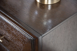 English Elm Transitional Five Drawer Chest Solid Wood Espresso Finish Dovetail Bedroom Storage B2741P372205