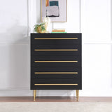 Marisol Black Chest 844Black-CH Meridian Furniture