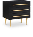 Marisol Black Night Stand 844Black-NS Meridian Furniture