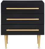 Marisol Black Night Stand 844Black-NS Meridian Furniture