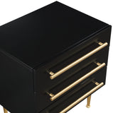 Marisol Black Night Stand 844Black-NS Meridian Furniture