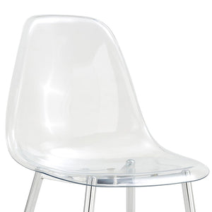 English Elm Table and Chair Set Marble Glass Top Six Transparent Seats Silver Legs Dining W1151S04649