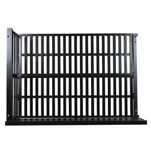 English Elm TOPMAX Acacia Wood Porch Swing Bed with 96" Hemp Ropes, Open-Side Minimalist Patio Lounger, 350lb Capacity Black N717P265860B