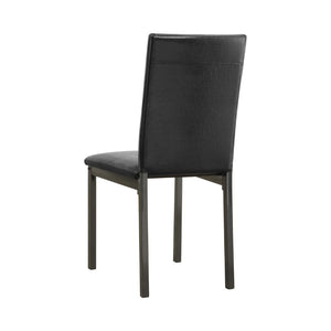 English Elm Set Of 2 Sleek Black Leatherette Side Chairs – Mid-Century Modern Elegance For Any Space B016P223059-GIGA