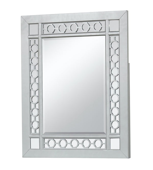 English Elm Geneva Silvery Champagne Wall Mirror 43" W x 44" H - 3" Deep Sleek Design, Durable Finish, Easy Mounting B078P301570