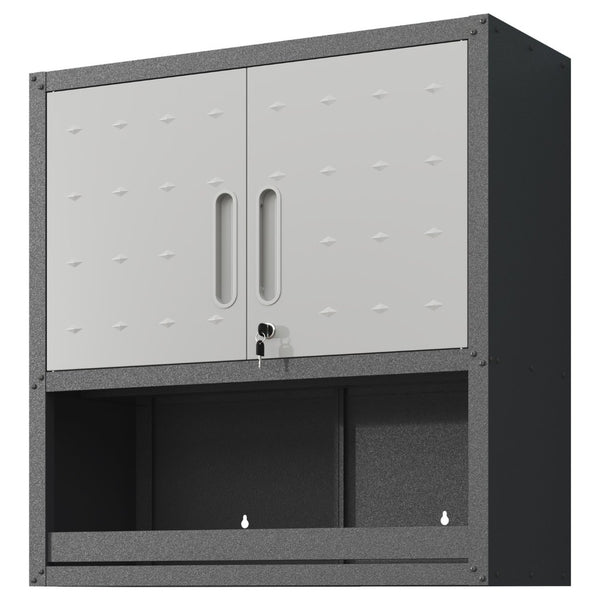 English Elm Heavy Duty Wall Mounted Steel Cabinet Locking Lift Door Garage Workshop Storage T2398P236505