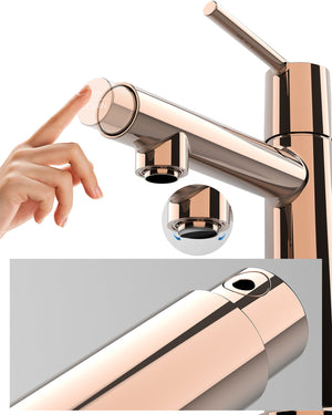 English Elm Rose Rose Gold Single-Handle Bathroom Faucet Deck Mount for Vanity RV Modern 1.5 GPM Zinc Alloy Finish T3177P289657