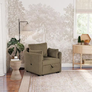 English Elm Contemporary Mezzanotte Italian Leather Armchair with Track Arms, Welted Box Cushions & Metal Legs Brown 21 L x 11 W x 23 H B2741S00668