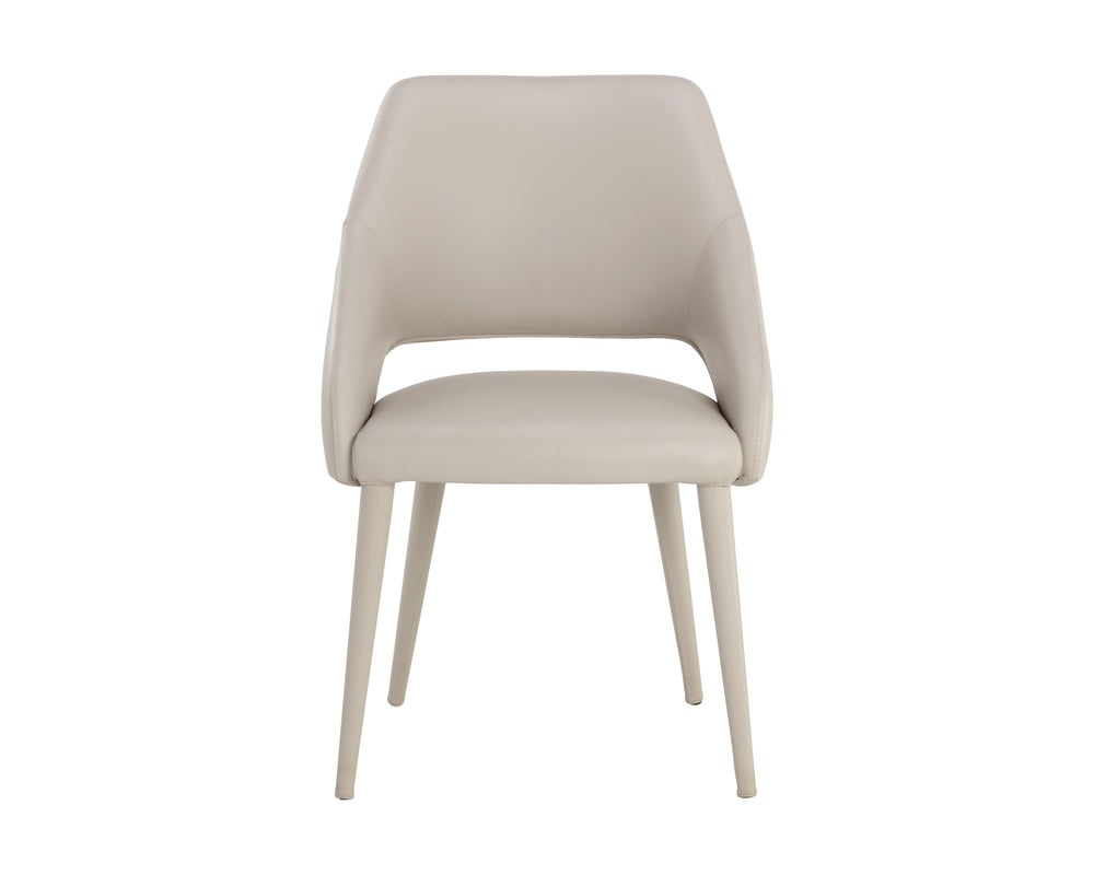 Sunpan Galen Dining Chair - Stylish Modern Design in Premium Leather for Ultimate Comfort and Elegance Linea Light Grey Leather