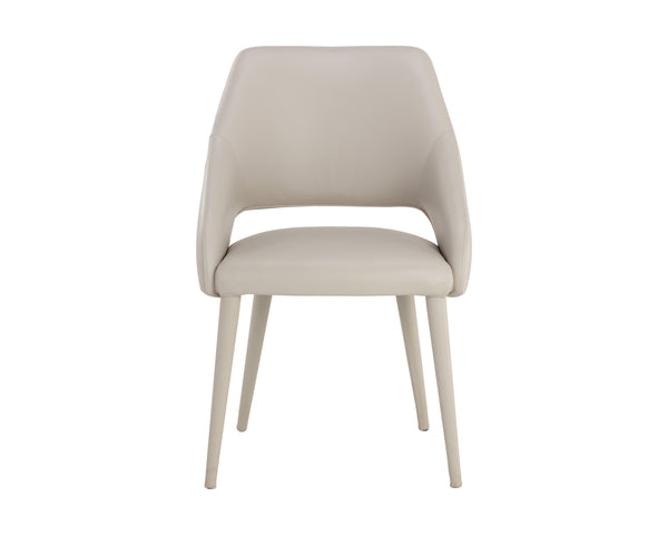 Sunpan Galen Dining Chair - Stylish Modern Design in Premium Leather for Ultimate Comfort and Elegance Linea Light Grey Leather