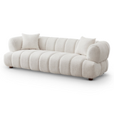 Ashcroft Furniture Jasmin 89.7'' Cream Boucle Sofa - Elegant Mid-Century Luxury